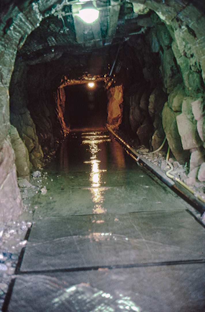 View through gated portal Sallet Hole Mine March 1988